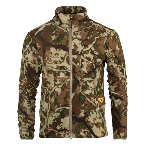 Image of First Lite Men's Challis Fleece - Windproof Soft Shell Camo Hunting Jacket, Hoodless Thermal Layer Hunting Gear For Men