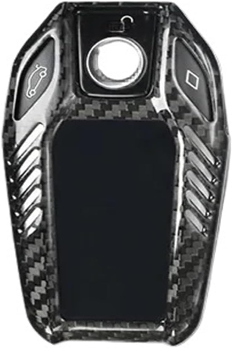 Carbon Fiber Car Key Case Cover Key Shell Compatible With BMW G30 G20 G11 X3 G01 X4 G02 X5 G05 X7 G01 F30 F36 F20 F10 X5 F15 X6 F16 X1 F48(C-Black 2)