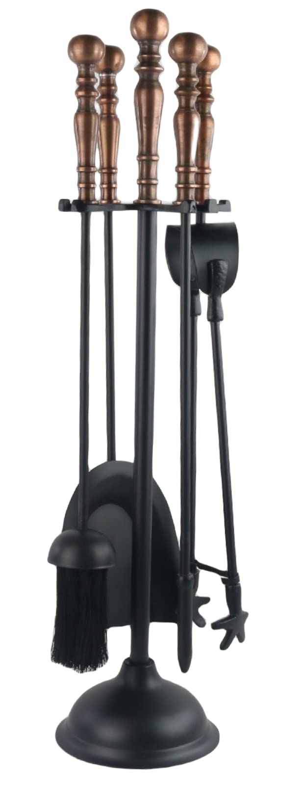 Middle-England Black/Copper 61Cm Duchess Heavy Weight Companion Set 4 Steel Tools Finish Fireplace Accessory