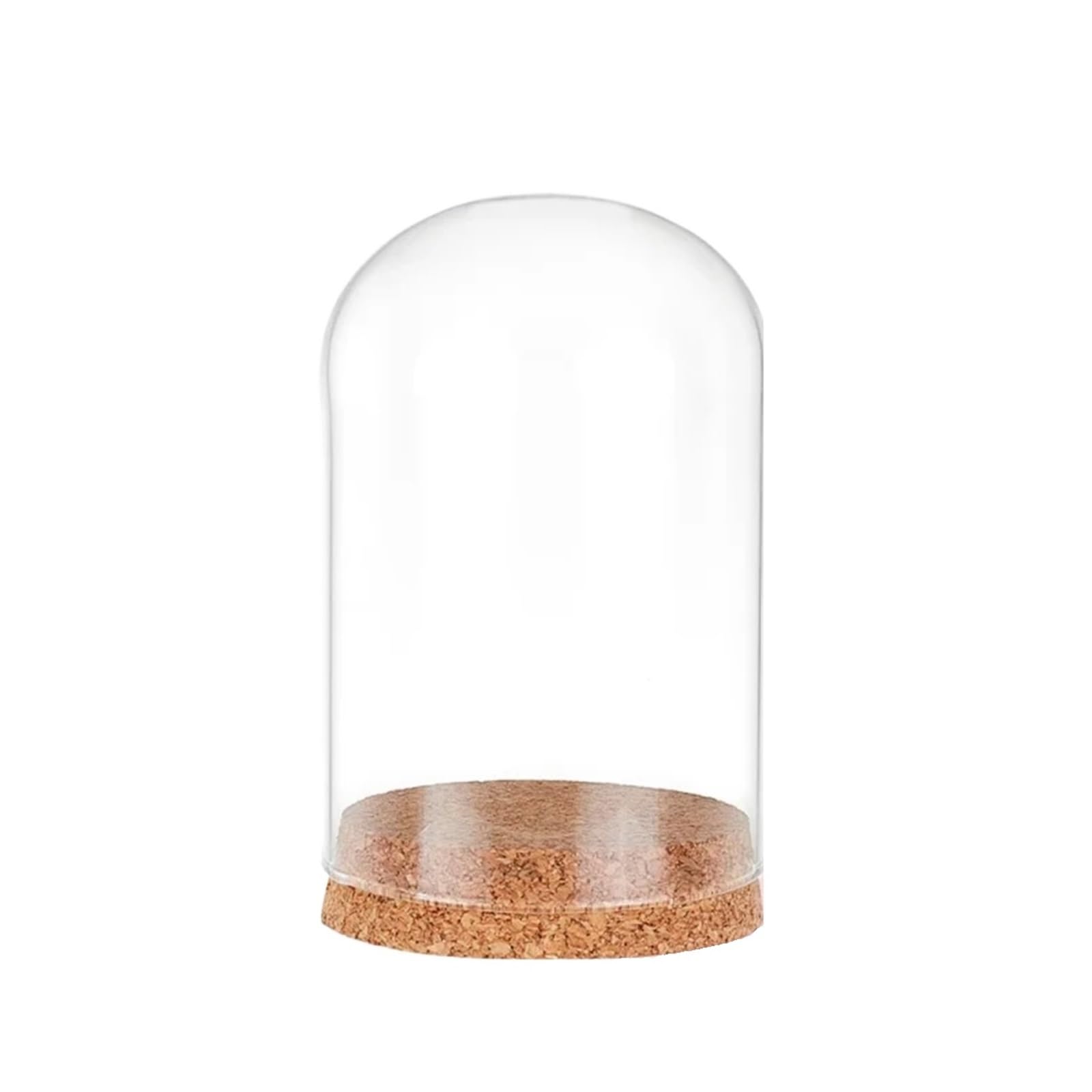 ZYAYNG 4pcs Glass Cloche Dome Long Display Bottle Bell Jar With Cork Base Cover Decorative Jars Case For Flower For Display(12*8.5cm)
