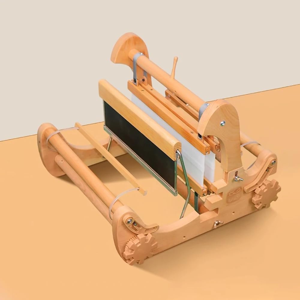 Handwebstuhl, Professionelle Mini Desktop Webmaschine für Erwachsene, Faltbarer Webstuhl mit Einstellbarer Dichte ZZ302