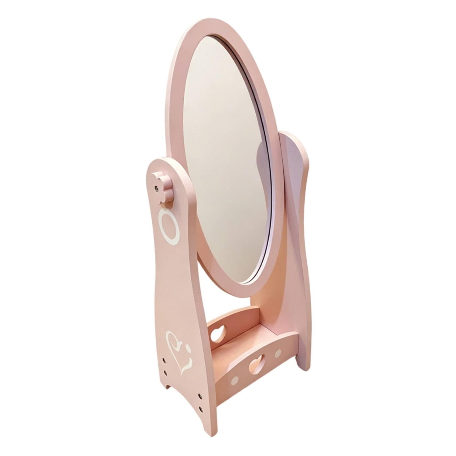 Pink Children's Mirror Freestanding Oval Mirror Stand Heart Decoration, Floor Mirror|Houses & Furniture|Dolls & Bears-image-15