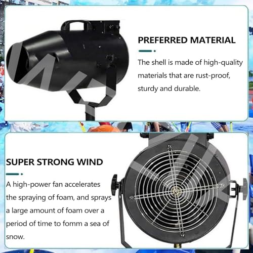 Grande machine à mousse, jet de mousse haute puissance de 1000 W, angle réglable pour les fêtes en plein air et les événements d'été pour enfants, distance effective de 6 à 10 m, couvre une zone de 80