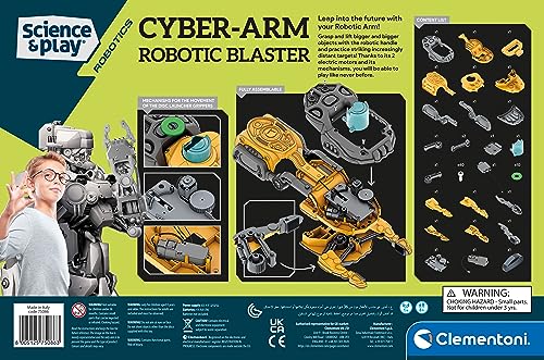 Clementoni- Science & Play Cyber Blaster Arm: Robotic Glove Shoots Discs, Educational Science Kit for Kids (8+ Years) - Image 3