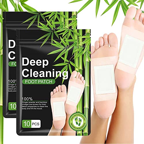Patch Detox Pieds,Détox pour les Pieds,Detox Foot Patches, Patch de pied 100% naturel pur, aider à éliminer les toxines, favoriser la circulation sanguine, Améliorer la qualité du sommeil, 20PCS Cover