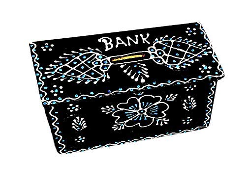 Sooq Veritas Handicraft 100% Good Wooden Piggy Bank for Kids and Adults HUT Shape Piggy Bank/Money Bank for Kids and Adult (Black) (B0B53P125G) Amazon Price History, Amazon Price Tracker