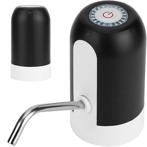 Miniatura 7 de DC 5V Dispensador de agua portátil inteligente USB eléctrico dispensador de agua embotellada Beber para uso doméstico (negro)