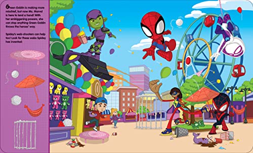 Marvel Spider-man Spidey and his Amazing Friends – Spidey on the Go! First Look and Find Activity Book and Spidey Plush Toy Gift Set – PI Kids Board book – June 20, 2023 - Image 5