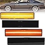 Amber/Red LED Side Marker Lights for Toyota Supra MK3 A70 1986 1987 1988 1989 1990 1991 1992 Smoked Lens Front/Rear Left&Right LED Turn Singal Light Sidemarker Lamps Replacements