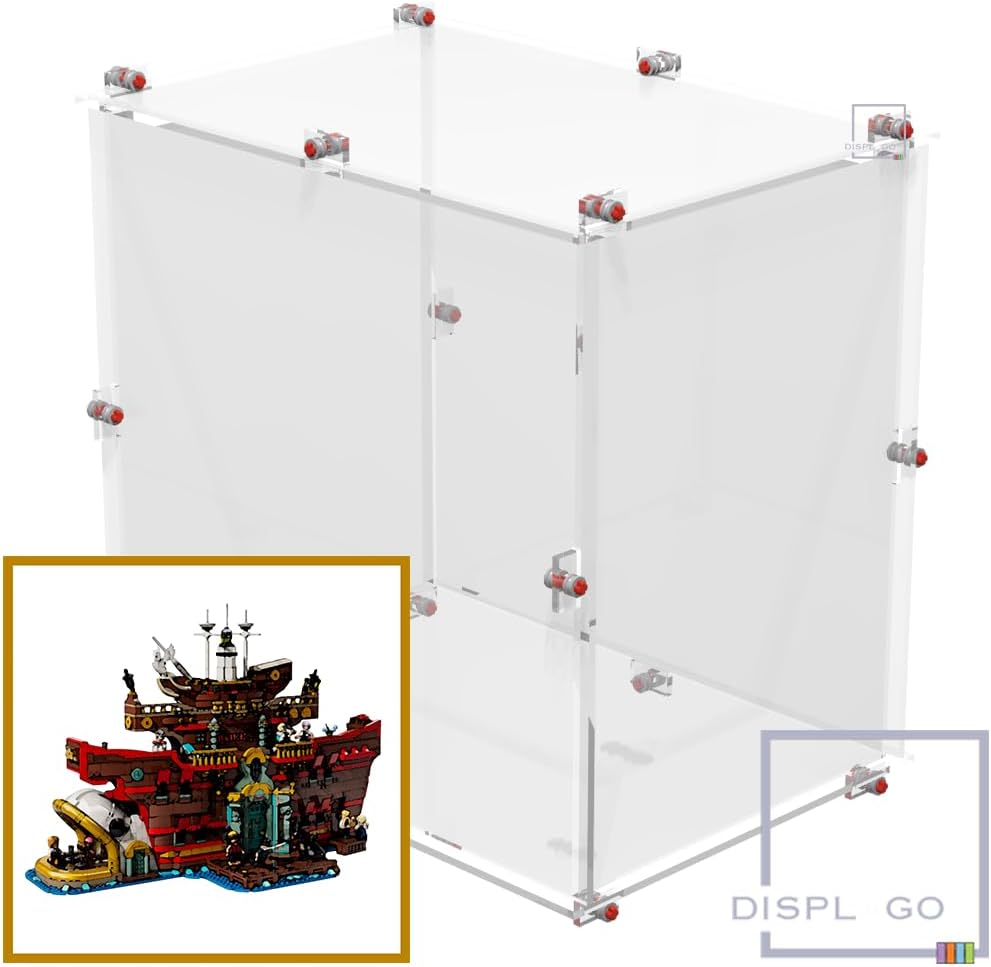 Display Case for LEGO® 75640 One Piece "The Baratie" Floating Restaurant (Clear acrylic base)