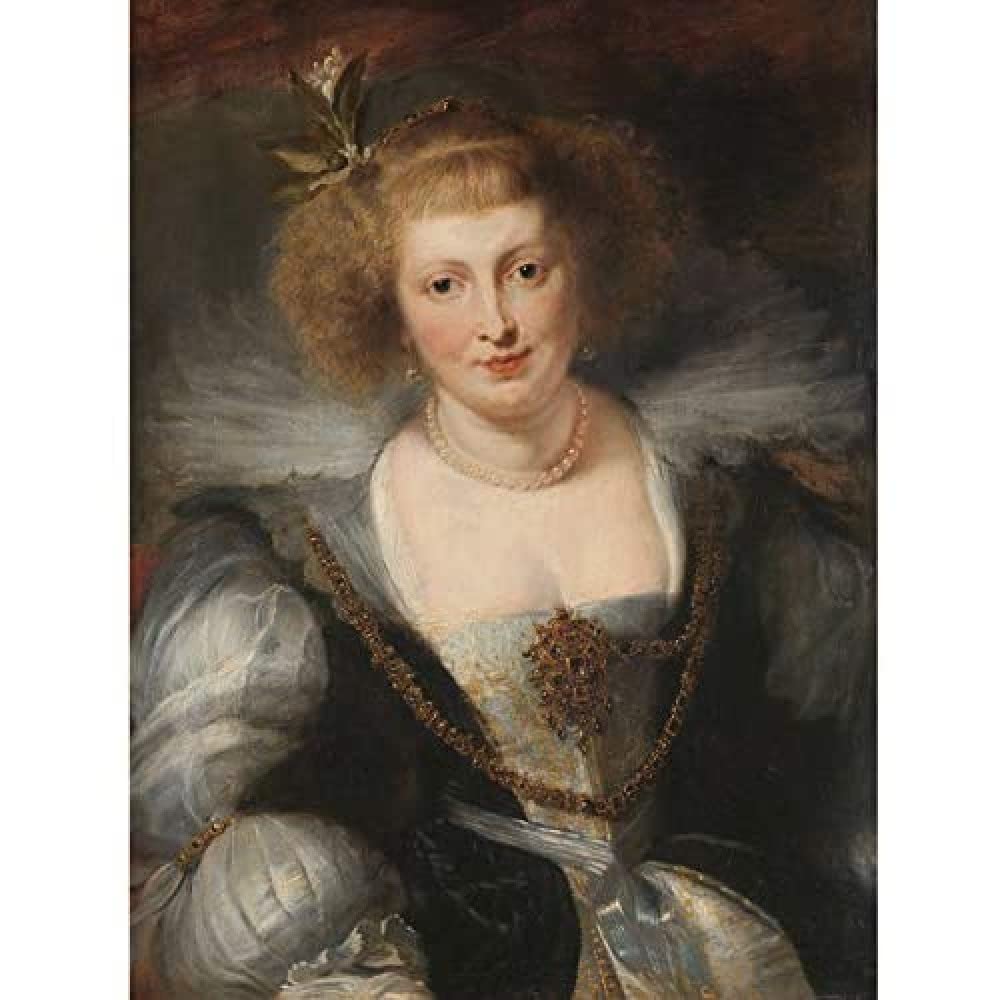 Artery8 Rubens Portrait Helena Fourment Painting Art Print Canvas Premium Wall Decor Poster Mural
