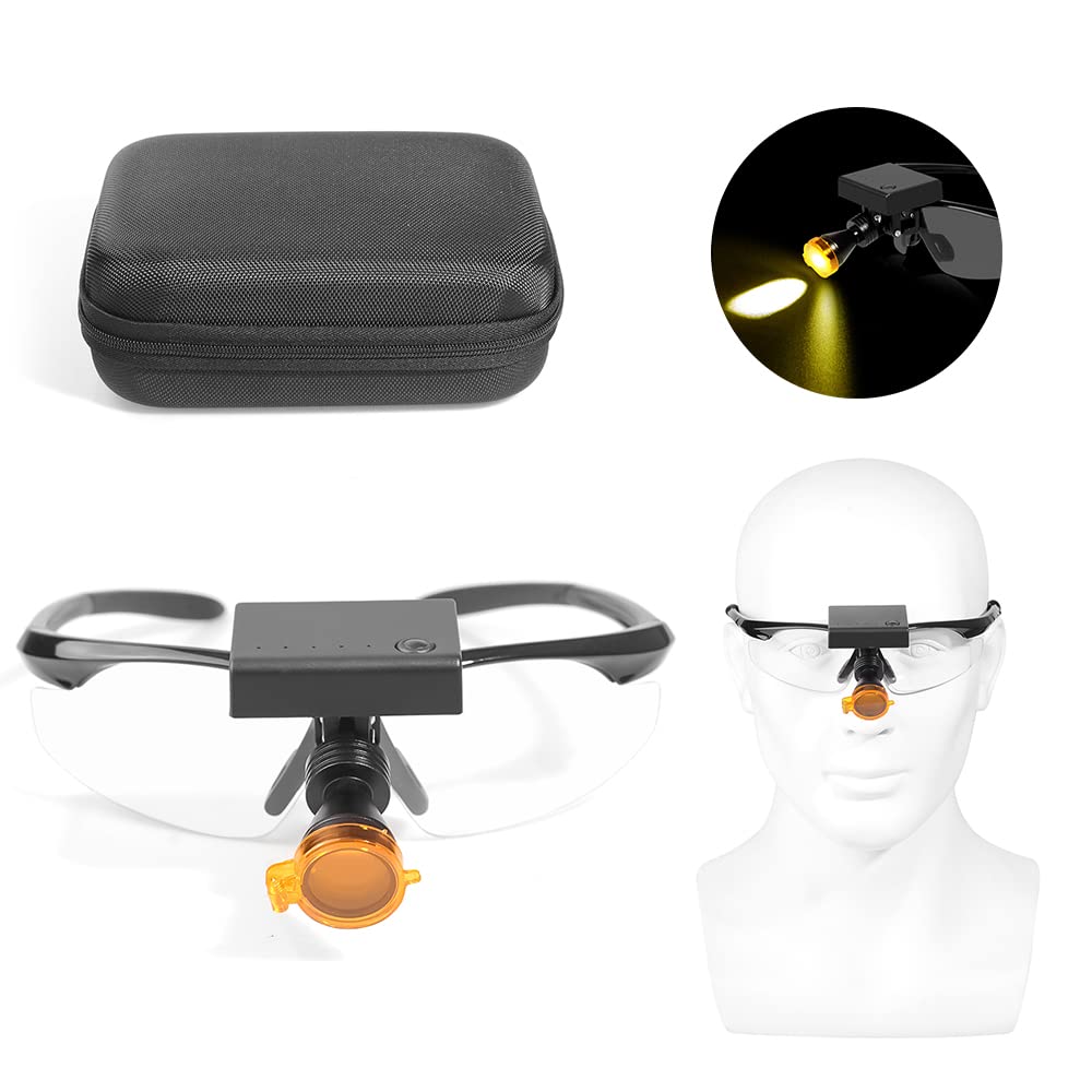 ORILAO 5W Integrated Headlamp and Glasses with Optical Filter for Binocular Loupes