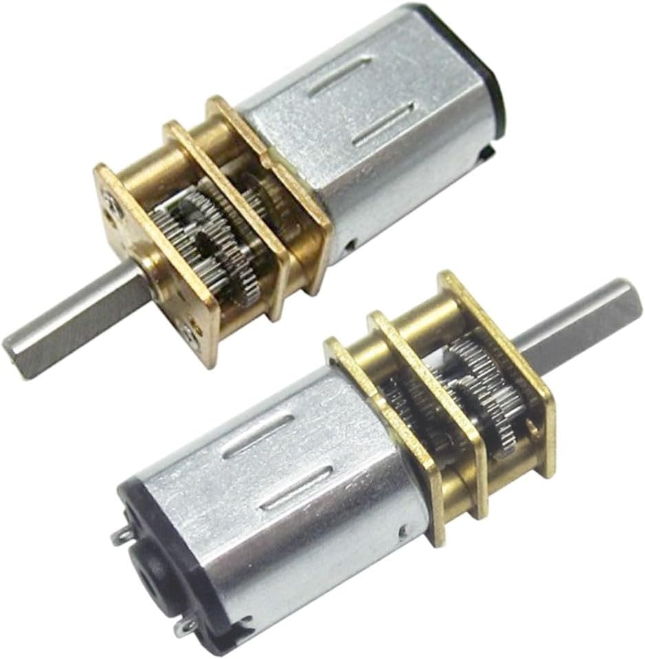 CHANCS Variable Speed Motor N20 6V DC 20RPM Gearbox Micro Electric Motor with Torque Geared for Electronic Toys Mechanical Arms 2PCS