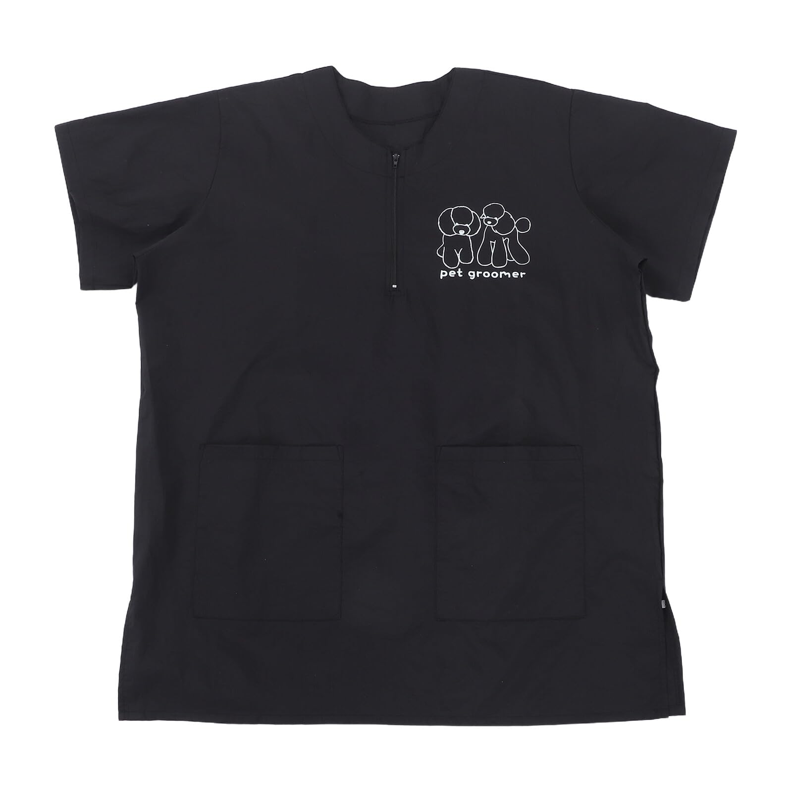 Blouse de Toilettage Imperméable et Antistatique pour Hommes et Femmes, Polyester Respirant, Manches Courtes, Taille XL, pour Salon de Toilettage Animaux