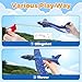 SpringFlower 4 Pack Airplane Flying Toys, 4 Throwing Foam Plane Toy for 3 4 5 6 7 8 Years Old Boys Kids, 2 Flight Modes LED Foam Glider Plane, Outdoor Flying Toy Birthday Gifts for for Boys & Girls