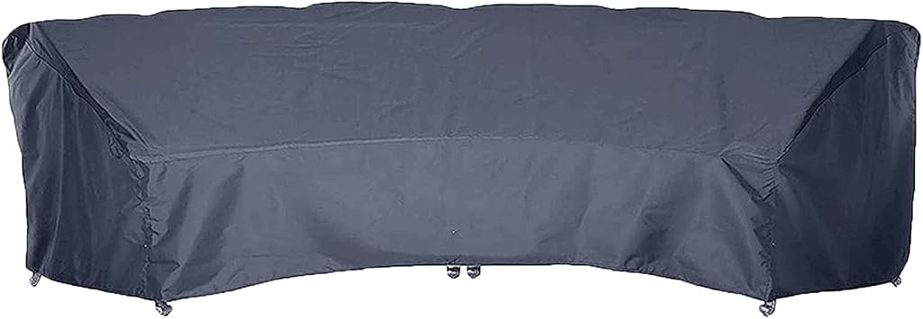 J&C Outdoor Curved Sofa Cover 420D Heavy Duty Patio Sofa Cover Waterproof Curved Furniture Cover for Winter