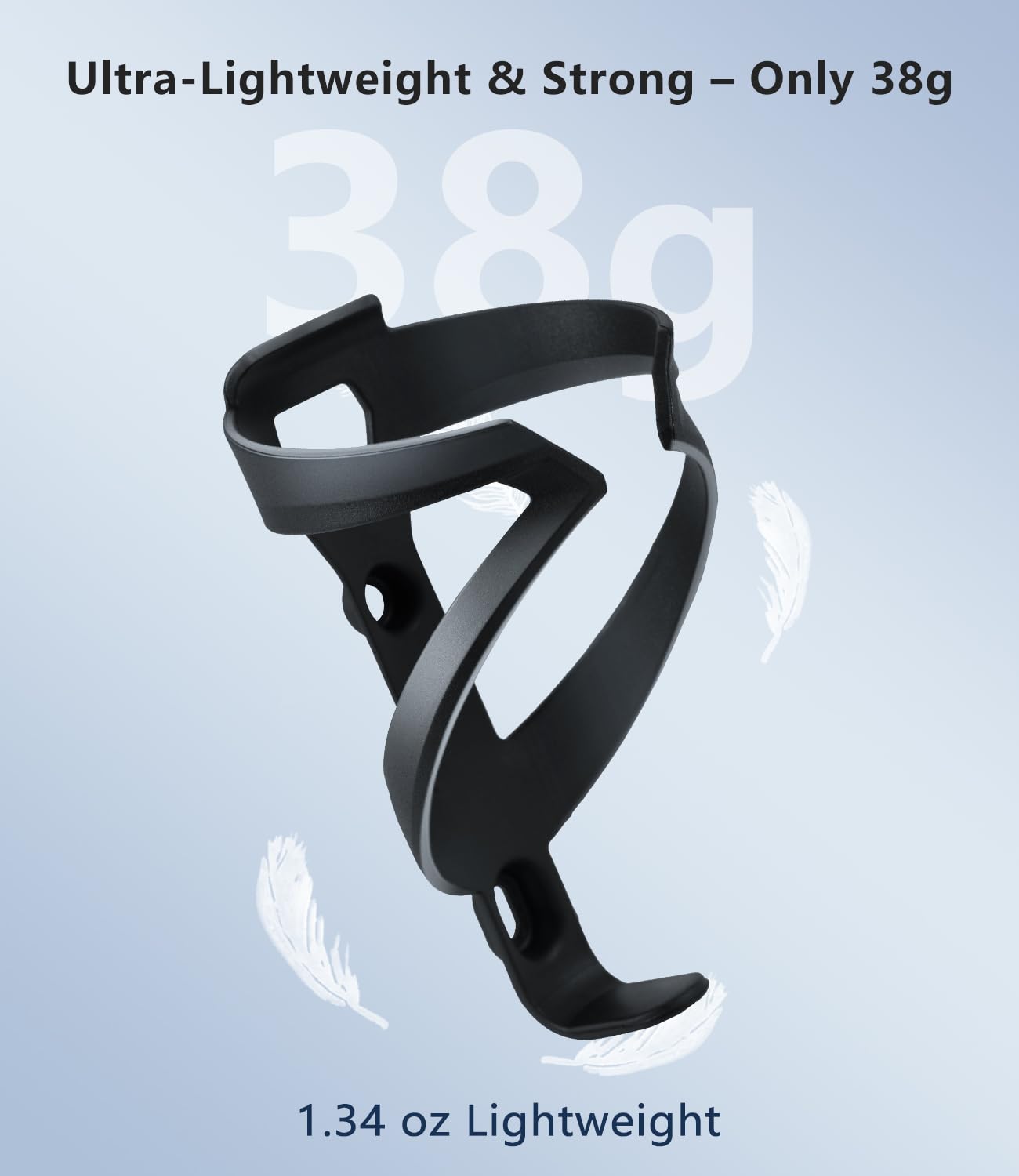 Bike Water Bottle Holder - 1.3 Oz Ultralight & Sturdy Bike Cup Holder, Bicycle Drink Cage, Cycling Bike Water Bottle Cage with Screw Tool, for 2.75-3.94