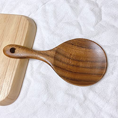 AIXXCUVQ Colheres de cozinha de teca para sopa colher de arroz cozinha espátula de madeira conjunto