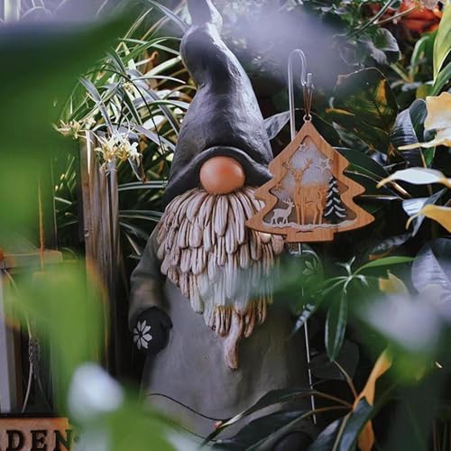 Ornement de pelouse gnome en résine haute finition pour jardin élégant