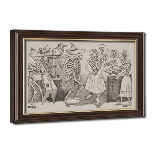 Impression sur toile Happy Dance Posada de haute qualité avec cadre en bois
