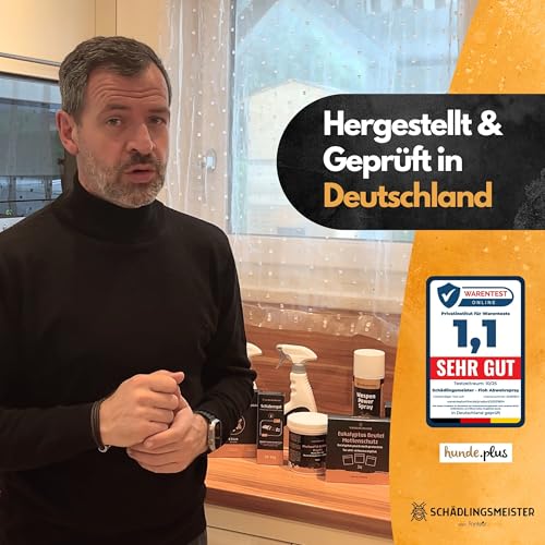 Schädlingsmeister Floh Abwehrspray - 500 ml - Flohspray für Wohnung und Möbel - Schutz mit Eukalyptus & Chrysanthemum-Extrakt - Flohmittel für Wohnung - Flöhe bekämpfen - Floh Spray - Made in Germany