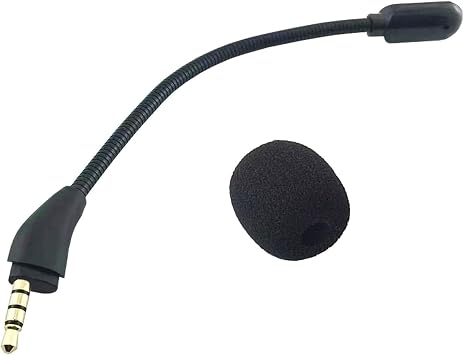 Replacement Game Mic 3.5mm Microphone for Cloud III Gaming Headset Detachable Microphone Reduction Headset Gaming Headphone Replacement