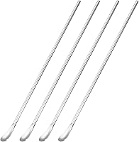 Vista 9 de uxcell Cuchara de mango largo, 6 cucharas de acero inoxidable de 5.12 pulgadas, cucharas de cóctel para agitar, para helado, cucharas de café