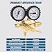 Beaiguna Nitrogen Regulator, 0-800PSI Nitrogen Regulator HVAC with CGA580 Inlet, 1/4