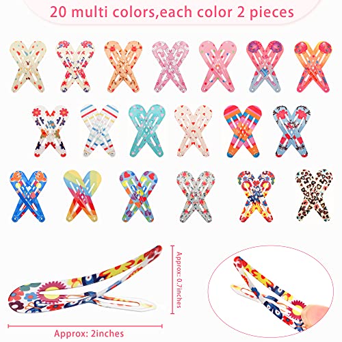 Bbgifts 0915283 Clips For Hair, 120 Pcs 2 Inch Metal Barrettes Snap Hair Clips For Girls Kids Teens Women thumb #1