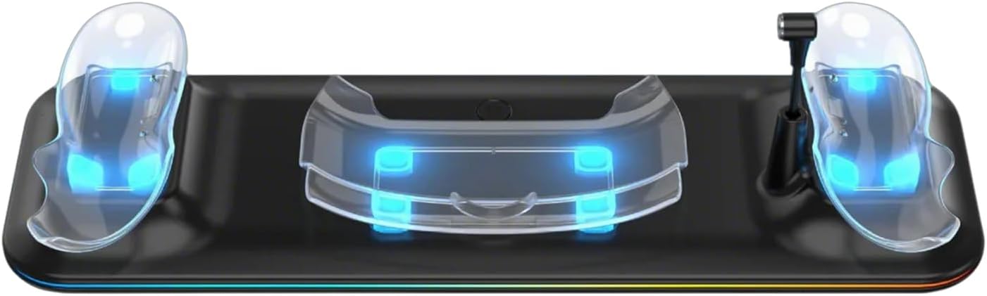 Charging Station for 3 Accessories Fast Adapter for 3 Dock with LED Headsets Replacement Headset Stand