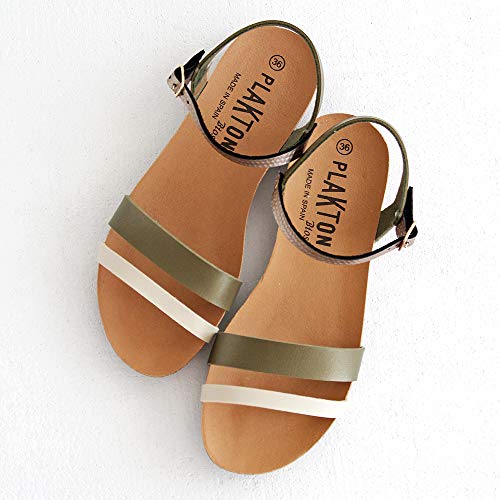 [プラクトン] コルクソールサンダル No.575348 kaki (measurement_24_point_0_centimeters)