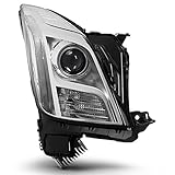 AKKON - For 2013-2017 Cadillac XTS [W/O AFS MODEL ONLY] Passenger Side [HID Type] Chrome Projector Headlight Replacement