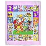 AdrianSantiag Throw Blanket Sherpa Fleece Rainbow Soft Brite Flannel Warm Bedding Quilt Winter Cover for Sofa and Bed, Home Decor Room Essentials, 30x40in, 50x60in, 60x80in