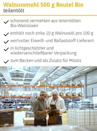 Ölmühle Solling Walnussmehl - EG Bio, 1er Pack (1 x 500 g)