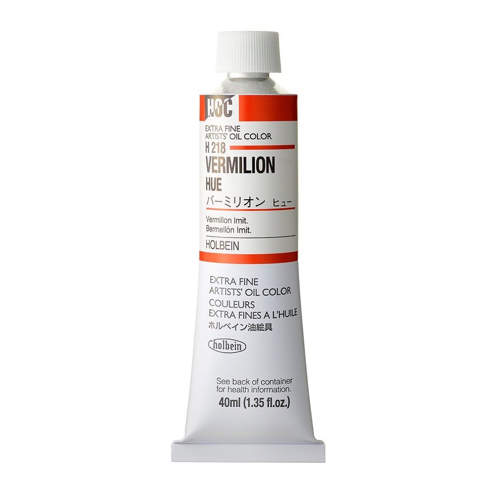 Holbein Vermilion Hue Oil Color 40 Ml Tube