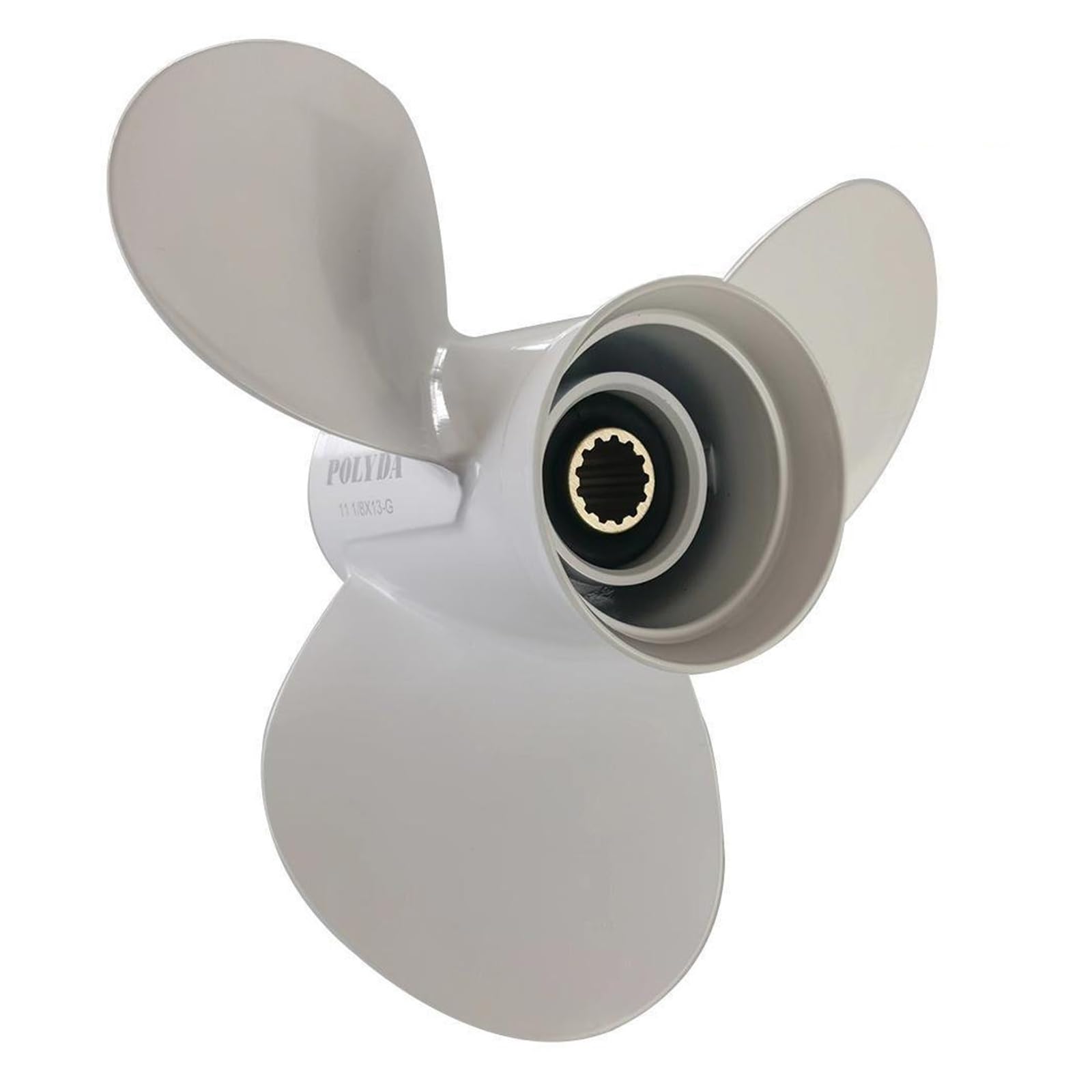 Elica in lega di alluminio, elica marina fuoribordo compatibile con Yamaha 25-60HP (11 3/8X12-G)