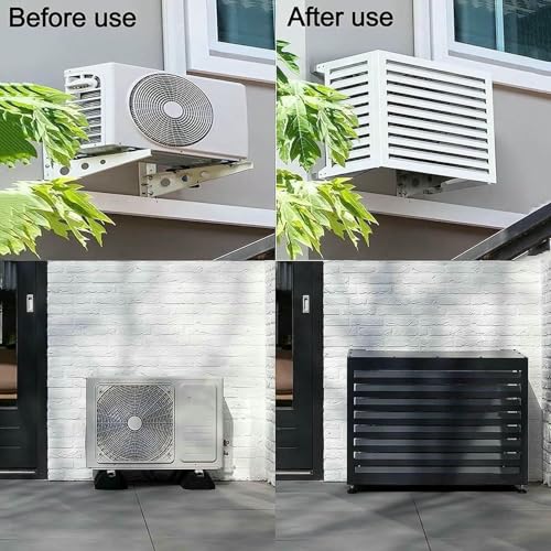 Cadre en aluminium pour climatiseur extérieur | Érable durable