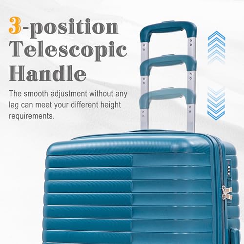 Image of Hardshell 4 Luggage Sets, Lightweight Wave Suitcases with Spinner Wheels