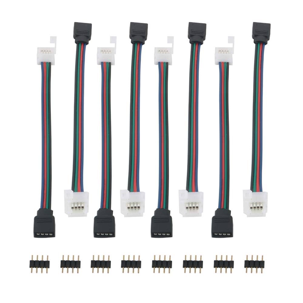 Amazon.co.jp: GTIWUNG 幅10mm 4ピンRGB LEDテープメスコネクタ