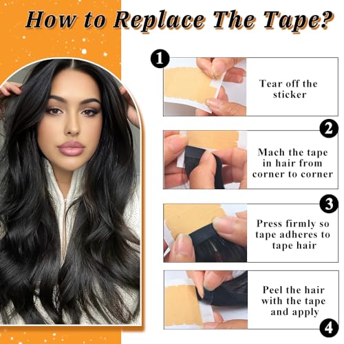 Image of YDDM Tape in Extensions, 24 Inch 20pcs Auburn Invisible Seamless Tape in Hair Extensions Human Hair for Women 100% Remy Human Hair(33A#, 24 Inch)