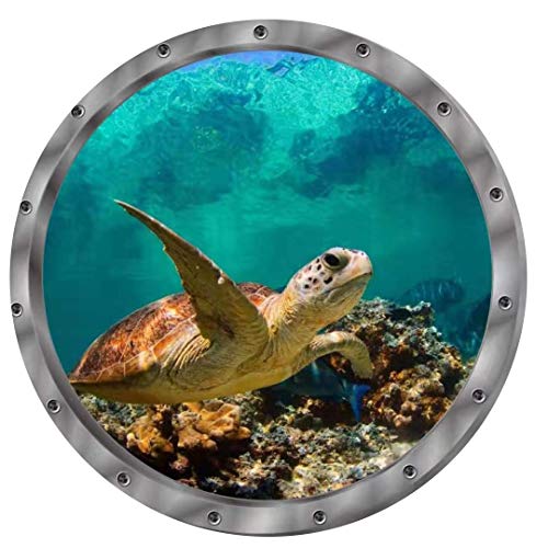 Under The Sea Nature Scenery Ocean Animals World Includ Sea Turtles Dolphins Coral 3 Pcs Removable 3D Wall Decals Peel And Stick Vinyl Stickers For Bathroom And Bedroom, Furniture,Home Decor #TOP6
