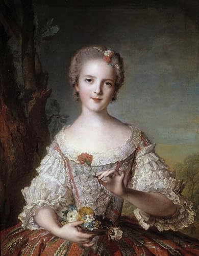 Portrait Tableaux Tableau Toile Affiches d'Art Jean Marc Nattier Peinture Décorative 60x90cm