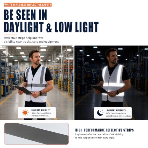 Image of AYKRM 12 colour High visibility viz vest hi vis viz reflective work construction safety vest (XS-8XL)