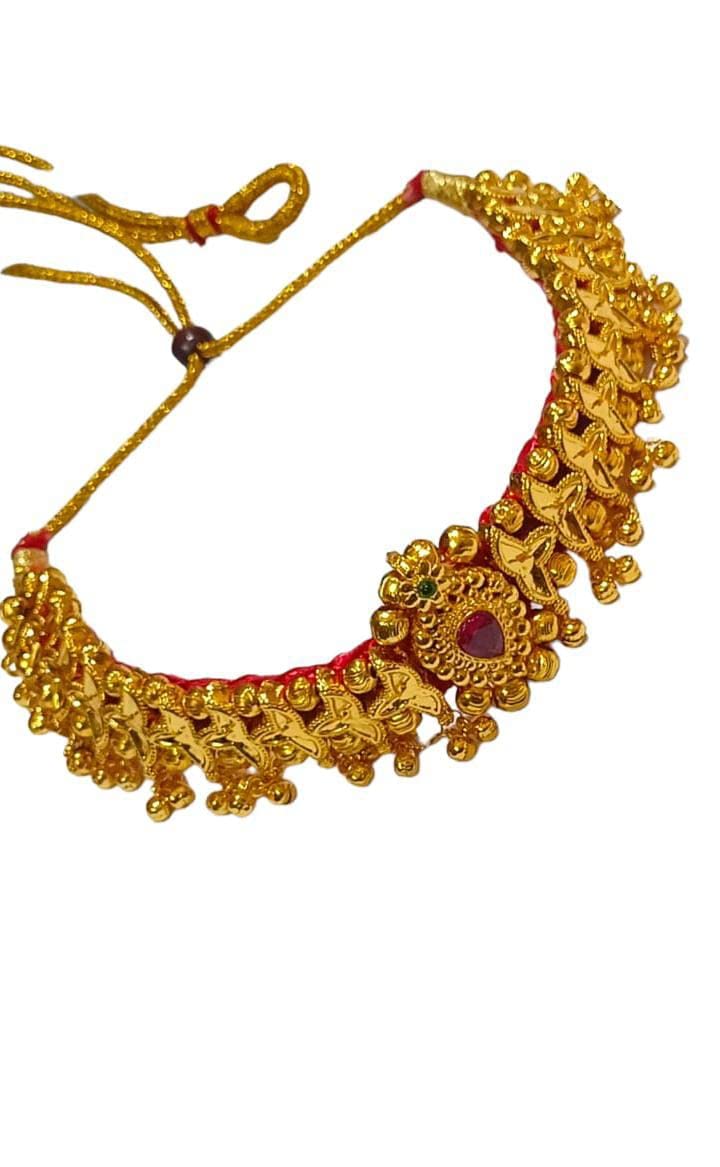 Sajshrungar Traditional Gold Plated Choker Necklace With Earring Jewellery Set for Women (B0BKKX47J1) Amazon Price History, Amazon Price Tracker