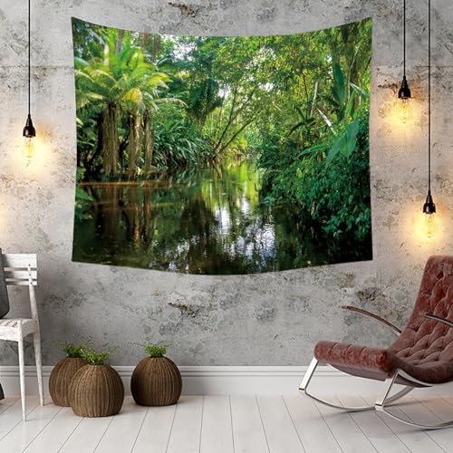 Tenture tissu décoration murale paysage forêt imprimé haute définition
