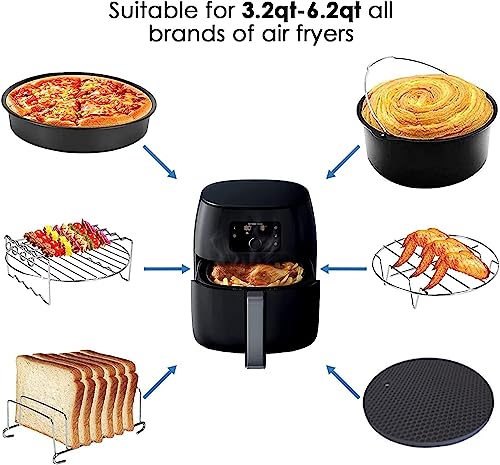 Varmluftsfritös tillbehörssats 20 cm - 12 st BPA-fria produkter