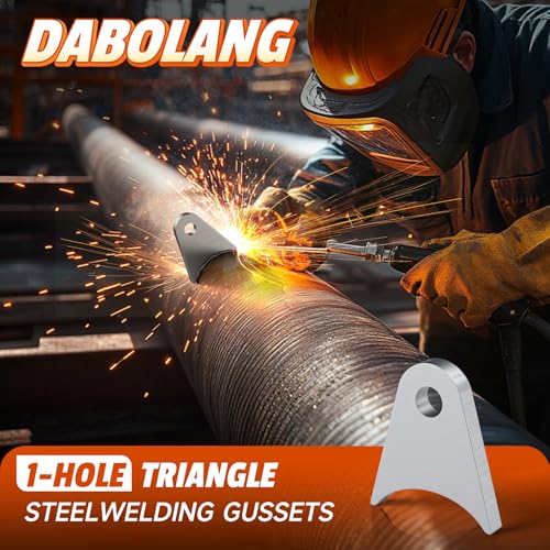 Image of 6 Pcs Weld on Tabs with 1 /2 inch Holes,Steel Gussets Weld On,Universal Weld on Shock Mount,Weld on Lights Tabs,Weld on Tabs Axle Bracket,Radius Chassis Weld Tabs for Weld On- 1 /5 inch Thick