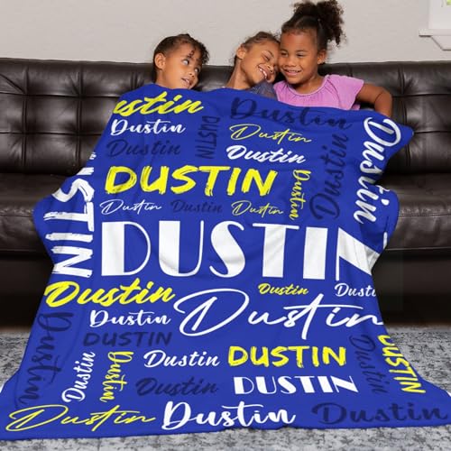 Personalized Blankets for Kids with Names Customized Blankets with Name for Adult Custom Blanket Gift for Birthday Christmas Valentines Day Gift