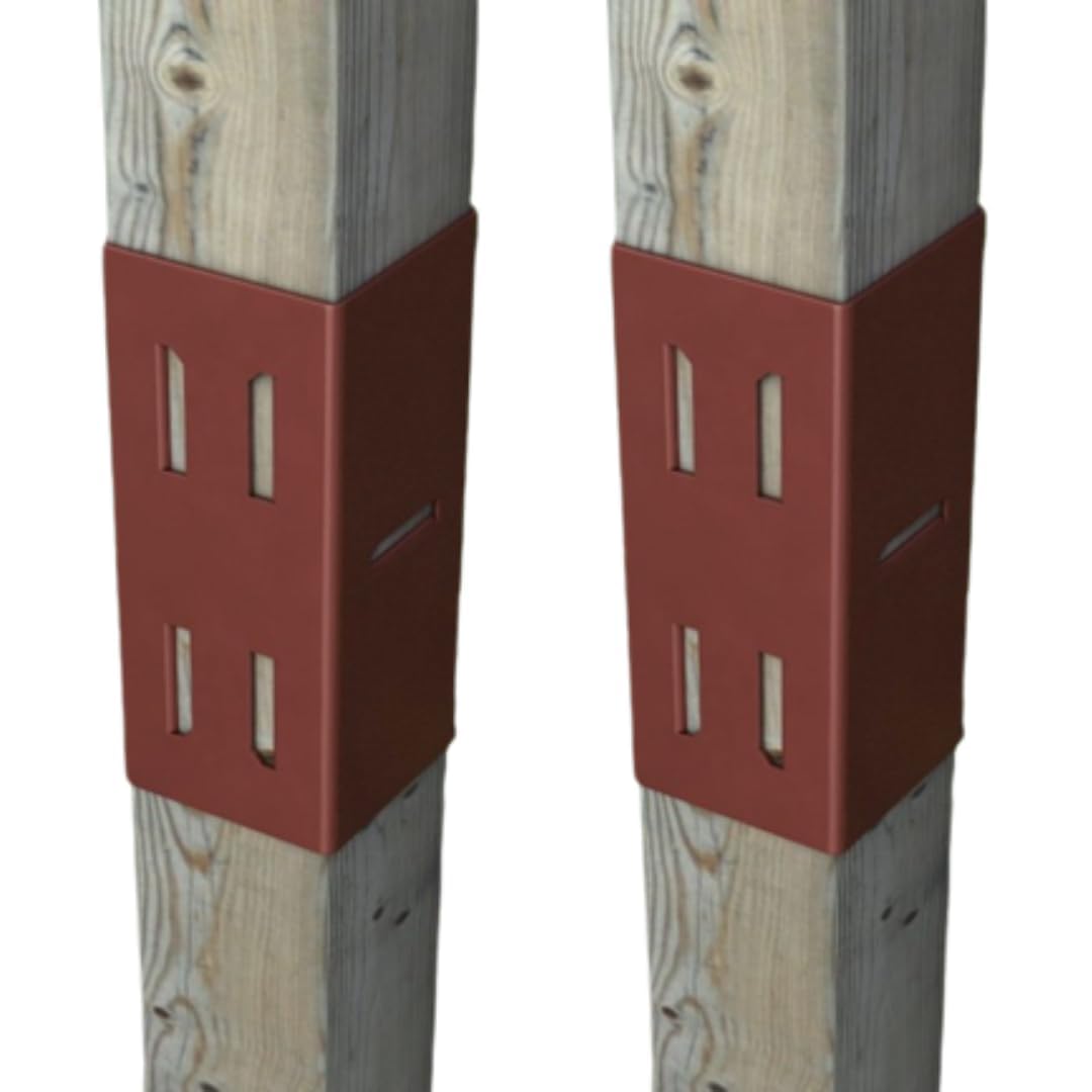 [FIXINGS DIRECT] 100mm (4") Fence Post Extender Heavy Duty (Multiple Pack Sizes) With Easy Grip Extension For Fence Posts Dual Coated Corrosion Resistant Design (2x 100mm x 100mm (4"x4"))