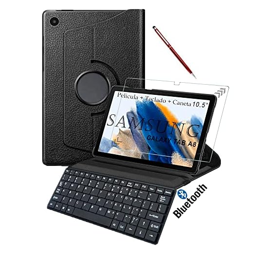 Capa Teclado Para Tablet Samsung Tab A8 10.5" Pelicula + Caneta Touch